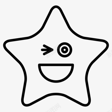 星星表情符号微笑图标图标