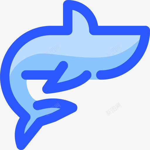 鲨鱼野生动物8蓝色图标svg_新图网 https://ixintu.com 蓝色 野生动物8 鲨鱼
