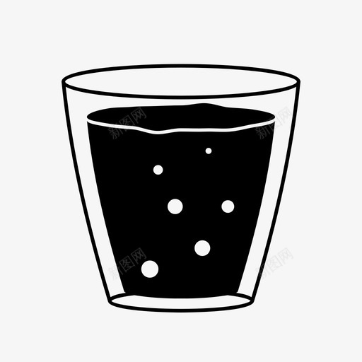 杯子饮料满杯的图标svg_新图网 https://ixintu.com 杯子 满杯的 起泡的水 饮料