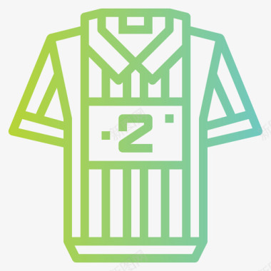 足球运动衫78号足球服渐变色图标图标