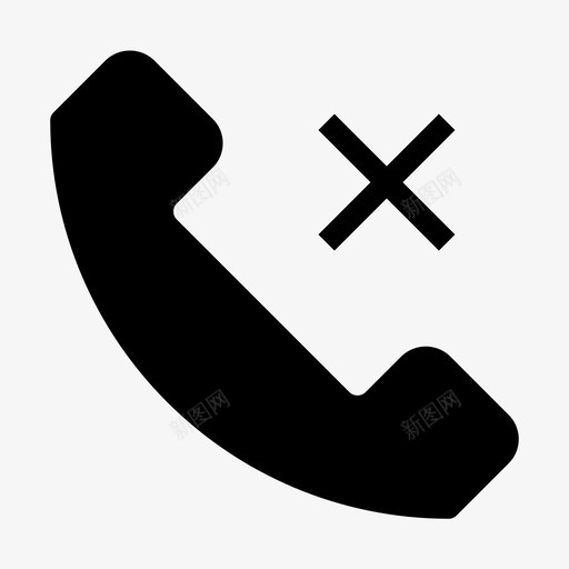 呼叫拒绝通信电话图标svg_新图网 https://ixintu.com 呼叫 拒绝 电话 粗体 通信 随机