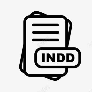 indd文件扩展名文件格式文件类型集合图标包图标