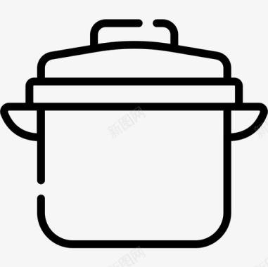 烹饪锅家用物品24线性图标图标