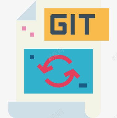Git文件和文档44平面图标图标
