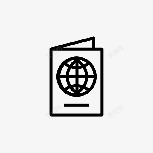 passportholidayicon图标svg_新图网 https://ixintu.com holiday icon passport vacation vector 假日 假期 图标 样式 线条