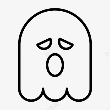 鬼魂嘘声表情符号图标图标