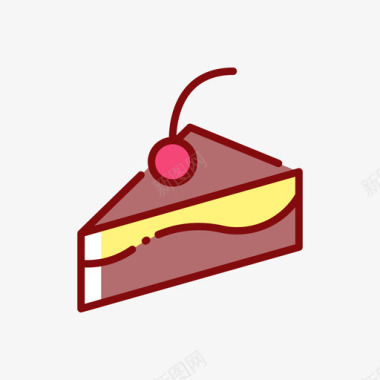 蛋糕片糖果和糖果8线形颜色图标图标