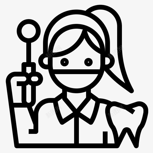 牙医职业26直系图标svg_新图网 https://ixintu.com 牙医 直系 职业26