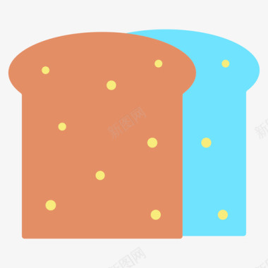 面包咖啡馆图标5扁平图标
