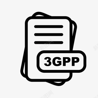 3gpp文件扩展名文件格式文件类型集合图标包图标