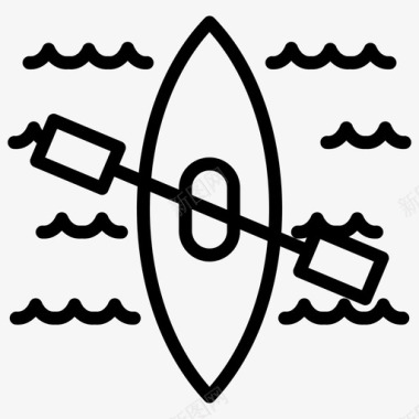 划船距离游泳图标图标