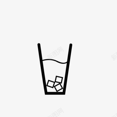饮料玻璃冰图标图标