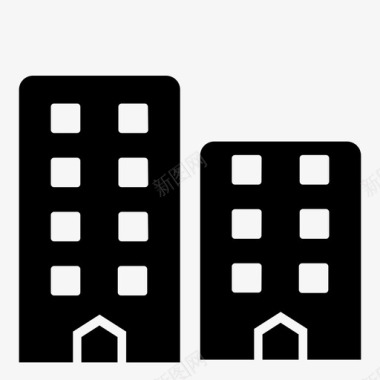公寓建筑商业图标图标