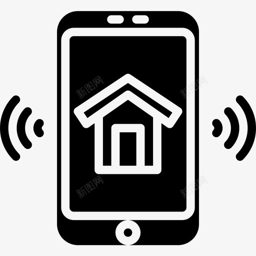 智能手机智能家居58填充图标svg_新图网 https://ixintu.com 填充 手机 智能 智能家居