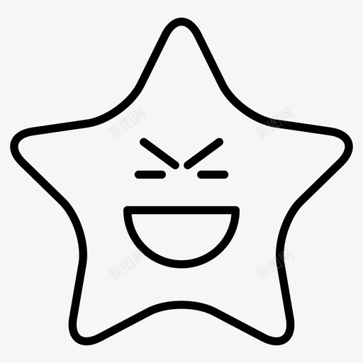 明星表情符号穆迪图标svg_新图网 https://ixintu.com 微笑 明星 明星表情线 穆迪 表情符号