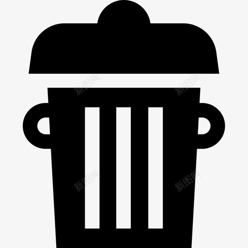 垃圾桶清洁80装满图标svg_新图网 https://ixintu.com 垃圾桶 清洁 装满