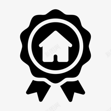 房屋徽章建筑住宅图标图标