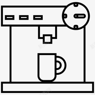 咖啡机饮料早餐图标图标