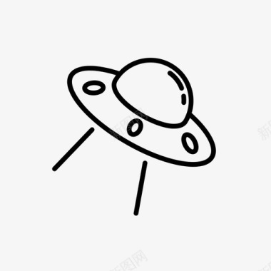 ufo带光外星人天文学图标图标