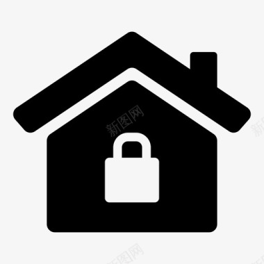 住宅锁建筑钥匙图标图标