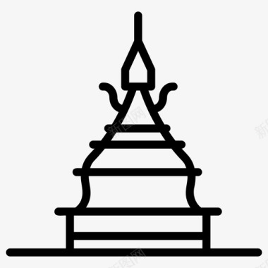巴甘缅甸塔曼德勒纪念碑巴甘寺图标图标