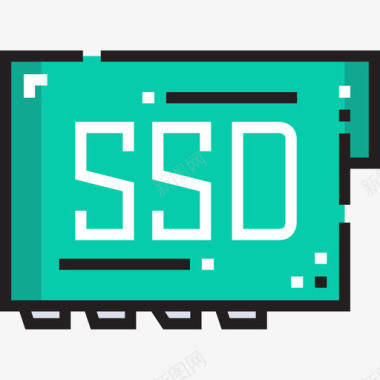 Ssd硬件21线性颜色图标图标