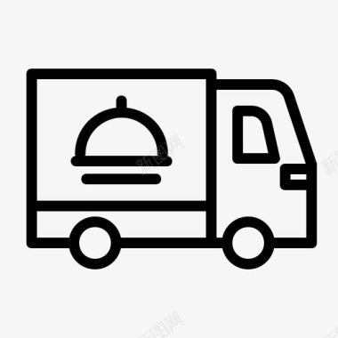 食品车送货车食品和餐厅图标图标