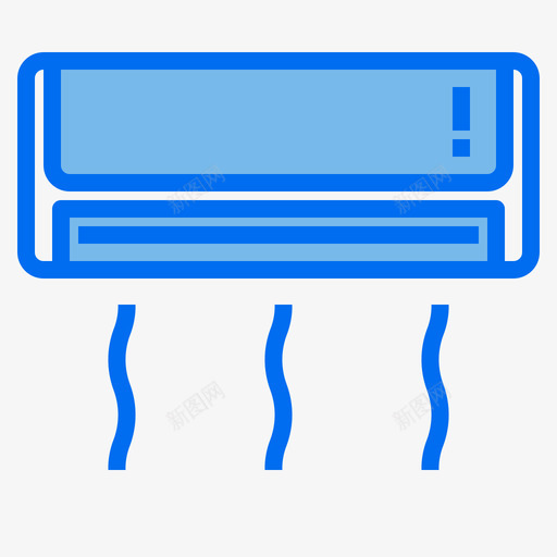 空调夏季114蓝色图标svg_新图网 https://ixintu.com 夏季 空调 蓝色