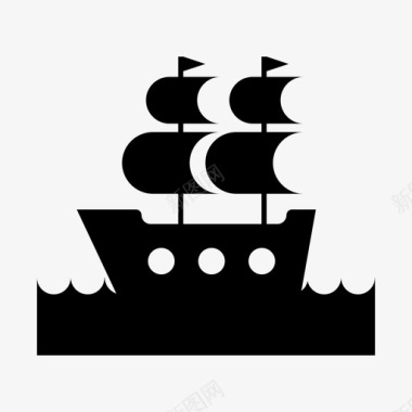 船海洋海盗船图标图标