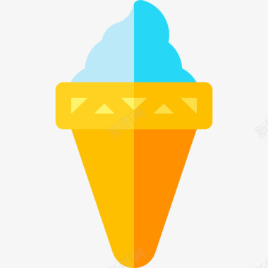 冰淇淋暑假32平淡图标图标