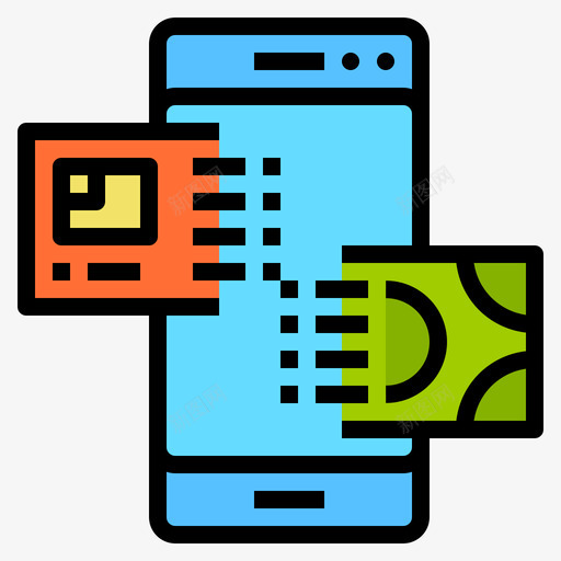 在线支付购物156线颜色图标svg_新图网 https://ixintu.com 在线支付 线颜色 购物156