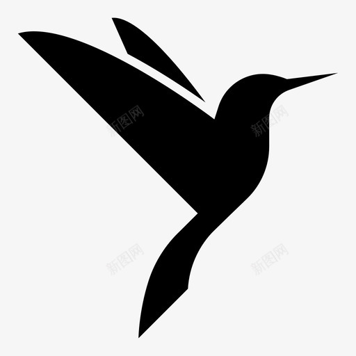 蜂鸟动物群花蜜图标svg_新图网 https://ixintu.com 动物群 美丽的 花蜜 蜂鸟 野鸟