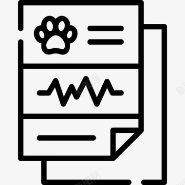 医学报告兽医61线性图标图标