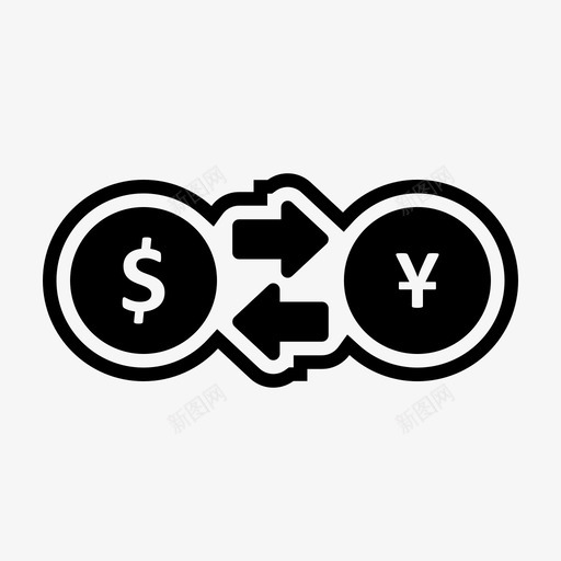 汇率货币外汇图标svg_新图网 https://ixintu.com 外汇 汇率 货币 银行