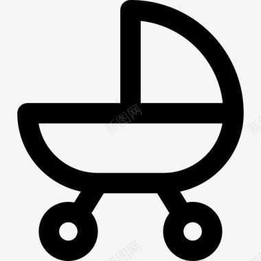 婴儿车婴儿淋浴24直线型图标图标