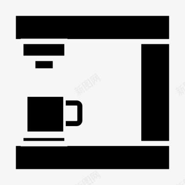 咖啡机96号咖啡厅实心图标图标