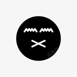 睡眠面部静音情感表情图标高清图片