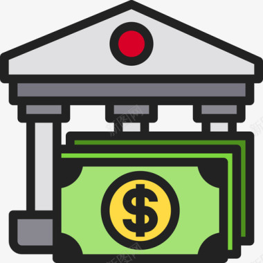 Bankbanking88线性颜色图标图标