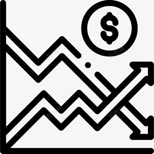 折线图分析38线性图标svg_新图网 https://ixintu.com 分析 折线 线图 线性