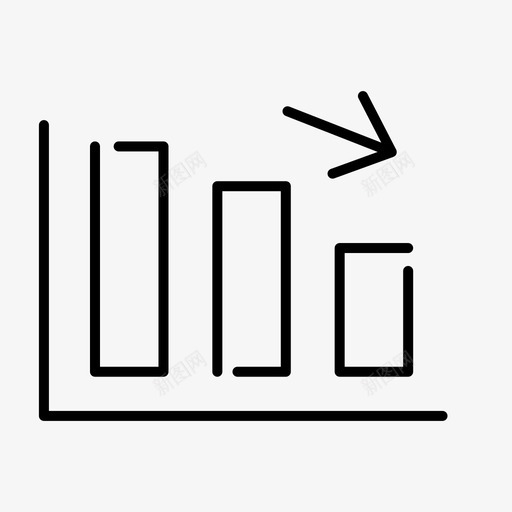 向下数据分析9线性图标svg_新图网 https://ixintu.com 向下 数据分析 线性