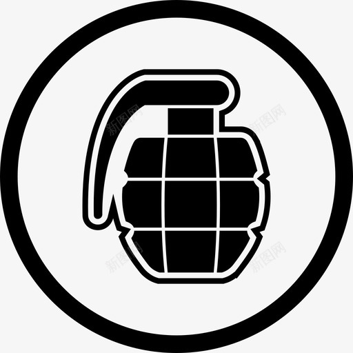 手榴弹军队炸弹图标svg_新图网 https://ixintu.com 军事 军队 战争 手榴弹 手榴弹卡通矢量素材 手雷 炸弹