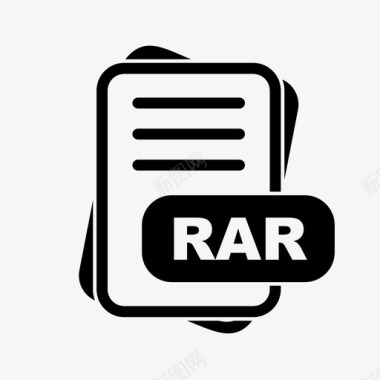 rar文件扩展名文件格式文件类型集合图标包图标