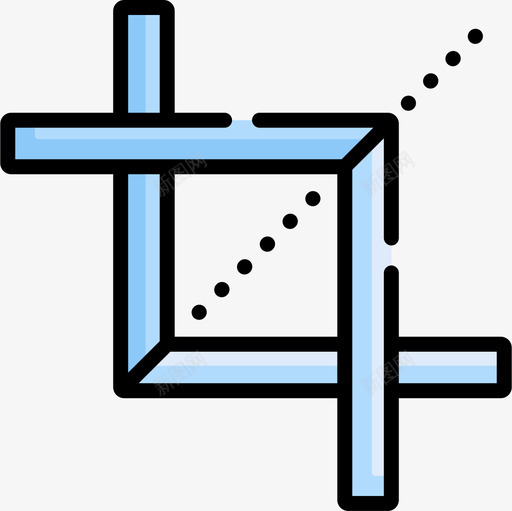 裁剪照片编辑工具13线颜色图标svg_新图网 https://ixintu.com 照片编辑工具13 线颜色 裁剪