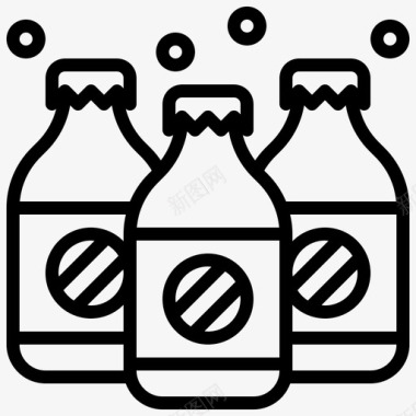 苏打水饮料瓶子图标图标