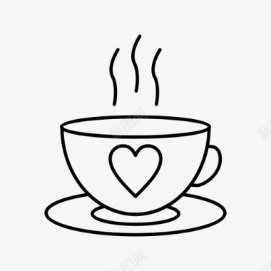 爱茶咖啡杯子图标图标