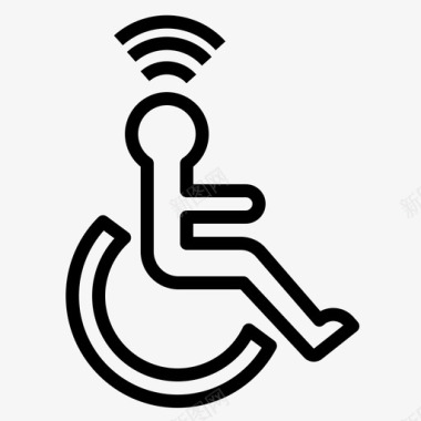 残疾人无障碍座位轮椅优先图标图标