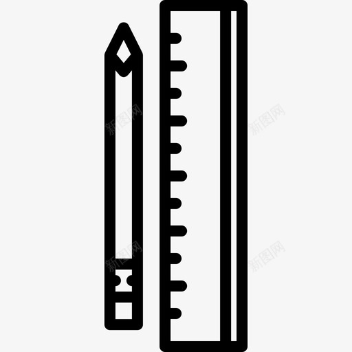 铅笔工具60线状图标svg_新图网 https://ixintu.com 工具 线状 铅笔