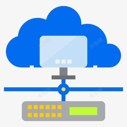 云网络计算机和网络平面图标svg_新图网 https://ixintu.com 云网 平面 网络 计算机