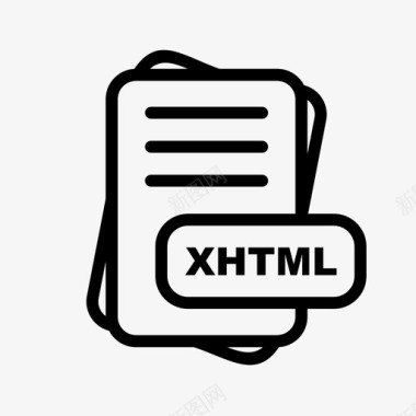 xhtml文件扩展名文件格式文件类型集合图标包图标
