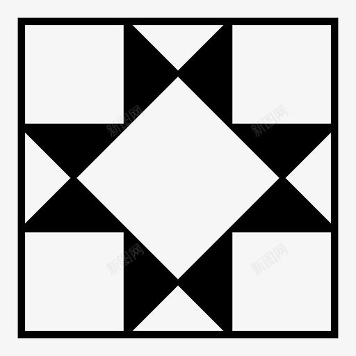 修补块几何图标svg_新图网 https://ixintu.com 修补 几何 彩色 星加 玻璃窗 针线